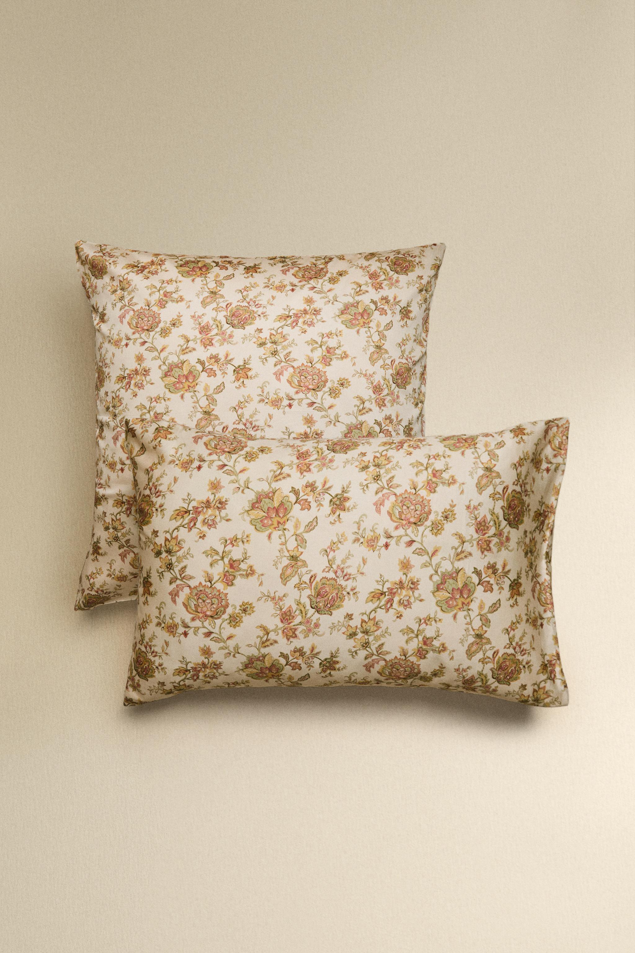 FLORAL SATEEN PILLOWCASE
